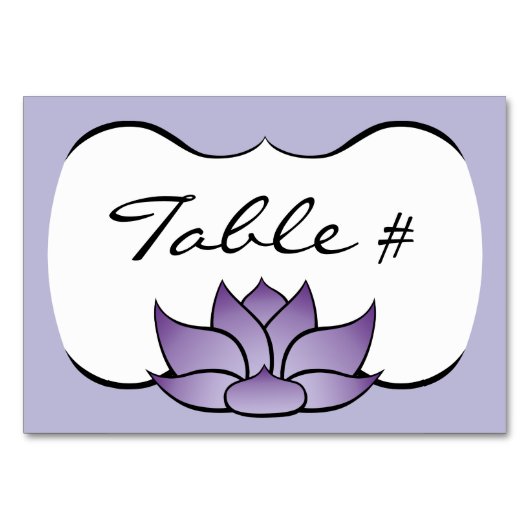 Lotus exquis dans la carte table violette (Devant)