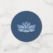 Lotus exquis dans la table bleue Confetti (Petit recto)