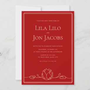 Lotus Faire-part de mariage personnalisée