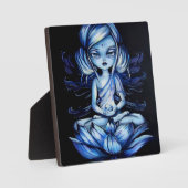 Lotus Fairy Meditation Fantasy Art Plaque Fotoplaat (Voorkant)