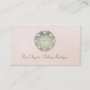 Lotus Fashion Boutique Carte de visite en lin rose