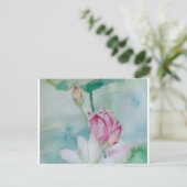 lotus feestdagenkaart (Staand voorkant)