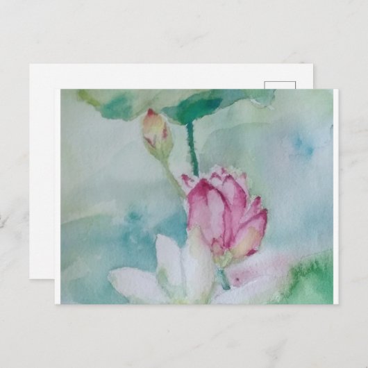 lotus feestdagenkaart (Voorkant / Achterkant)