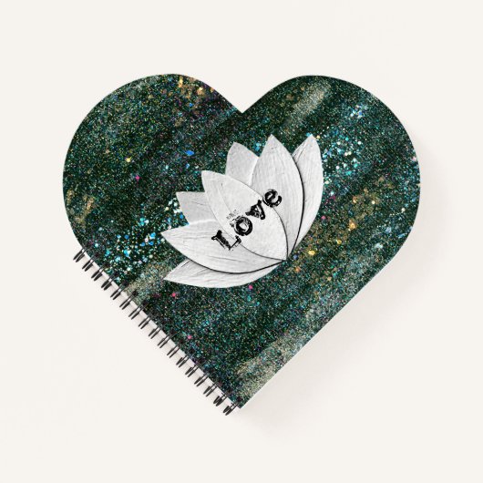 Lotus Fleur Galaxie Coeur Lotus Carnet (Devant)