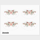 Lotus Fleur Logo OM Symbole Blanc Ovale Stickers (Feuille)
