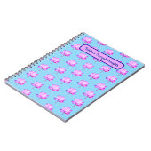 Lotus Fleurs Bébé Bleu Arrière - plan Carnet (Côté gauche)