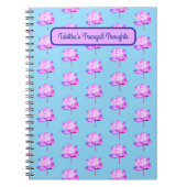 Lotus Fleurs Bébé Bleu Arrière - plan Carnet (Devant)