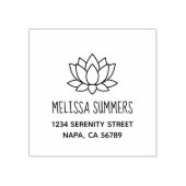 Lotus Flower-adres Rubberstempel (Afrduk)