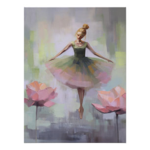 Lotus Flower Ballerina Wall Art Poster Perfect Poster