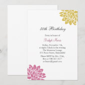Lotus Flower Birthday Invitation Kaart (Voorkant / Achterkant)