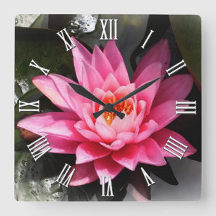 Lotus Flower blolossom, Inner peace, Meditation Vierkante Klok