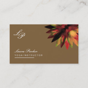 Lotus Flower Brown Healing Therapy Yoga Visitekaartje