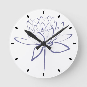 Lotus Flower Calligraphy Ronde Klok