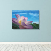Lotus Flower Canvas Afdruk (Insitu (Houten vloer))