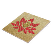 Lotus Flower Ceramic Tegel Tegeltje (Zijkant)