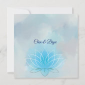 Lotus Flower Custom Wedding Invitation (Dos)