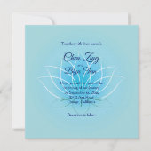 Lotus Flower Custom Wedding Invitation (Devant)