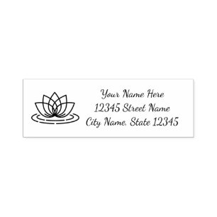 Lotus flower die zichzelf inkt, retourneringsstemp zelfinktende stempel
