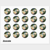 Lotus flower en betekenis ronde sticker (Vel)