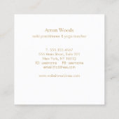 Lotus Flower Floral Mandala Vierkante Visitekaartje (Achterkant)