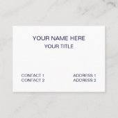 Lotus Flower Floral Stripe Pattern Visitekaartje (Achterkant)