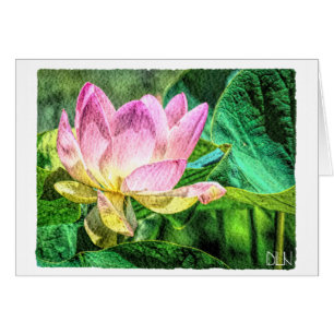 Lotus Flower/Floral Waterverf Art/
