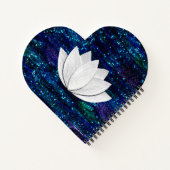 Lotus Flower Galaxy Heart-laptop Notitieboek (Achterkant)