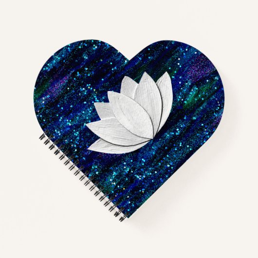 Lotus Flower Galaxy Heart-laptop Notitieboek (Voorkant)