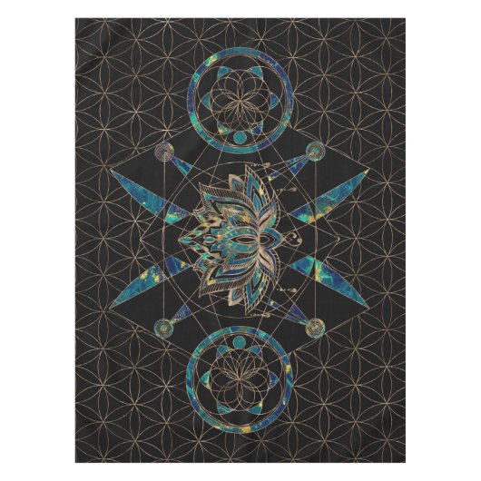 Lotus flower - Geometry Sacred Tafelkleed (Voorkant)