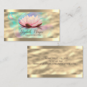 Lotus Flower Gold Stripe Roos Gold Holografische I Visitekaartje