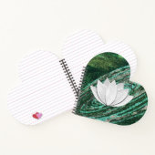 Lotus Flower Green Galaxy Carnet en forme de coeur (Intérieur)