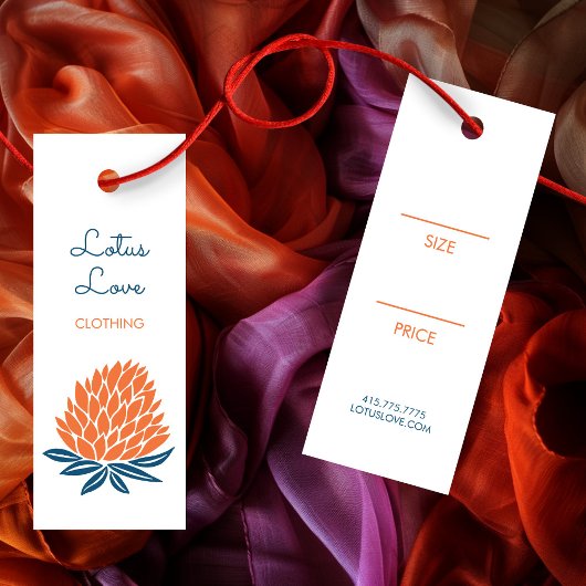 Lotus Flower Hang Label Grootte Kleding Display Ka Mini Visitekaartjes