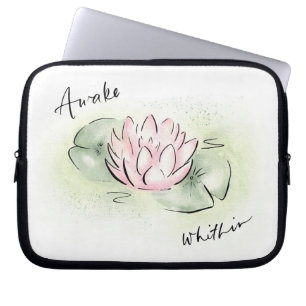 Lotus Flower Hoesje   Tablet-laptop   Wakker binne Laptop Sleeve