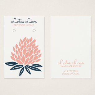Lotus Flower Ketting Jewelry Display Card Visitekaartje