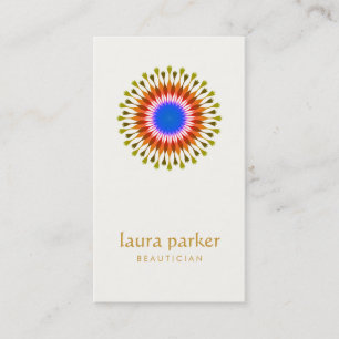 Lotus Flower Logo Healing Therapy Yoga Holistic Visitekaartje