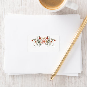 Lotus Flower Logo OM Symbool Blanco Adresetiketten Etiket