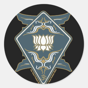 Lotus Flower Logo Ronde Sticker