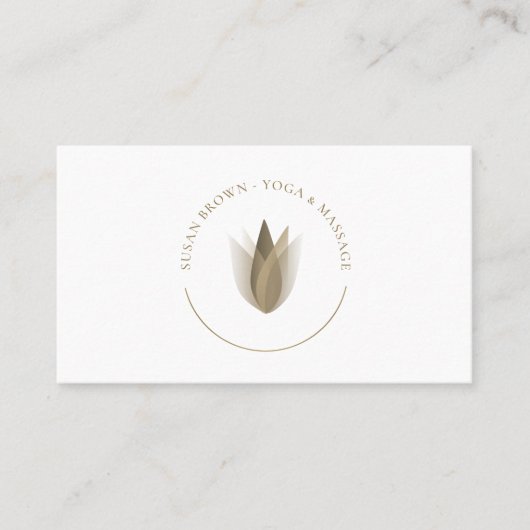 Lotus Flower Logo Visitekaartje (Voorkant)