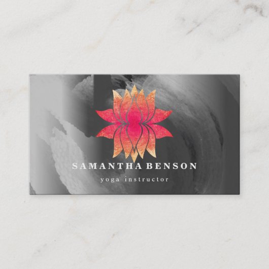 Lotus Flower Logo Yoga Carte de visite (Devant)