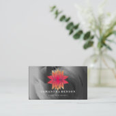 Lotus Flower Logo Yoga Carte de visite (Debout devant)