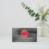 Lotus Flower Logo Yoga Carte de visite (Debout devant)