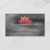 Lotus Flower Logo Yoga Carte de visite (Dos)