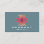 Lotus Flower Logo Yoga Carte de visite (Devant)