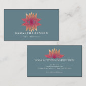 Lotus Flower Logo Yoga Carte de visite (Devant / Derrière)