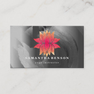 Lotus Flower Logo Yoga Visitekaartje