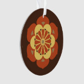Lotus Flower Mandala, Brown, rouille et jaune (devant)