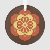 Lotus Flower Mandala, Brown, rouille et jaune (dos)
