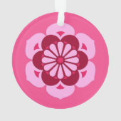 Lotus Flower Mandala, Fuchsia Pink et Bourgogne (dos)