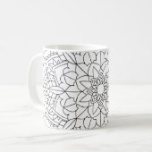 Lotus Flower Mandala Koffiemok (Voorkant links)