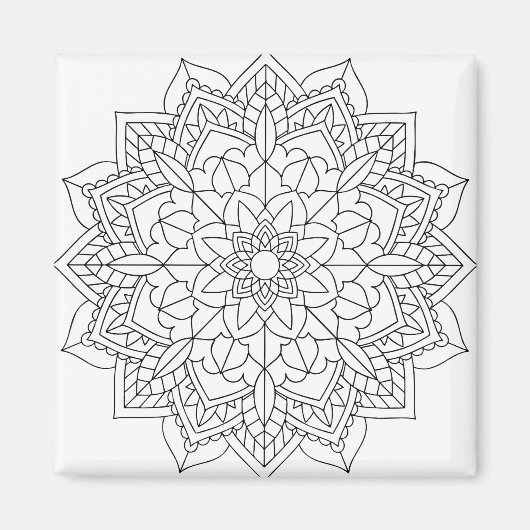 Lotus Flower Mandala Magneet (Voorkant)